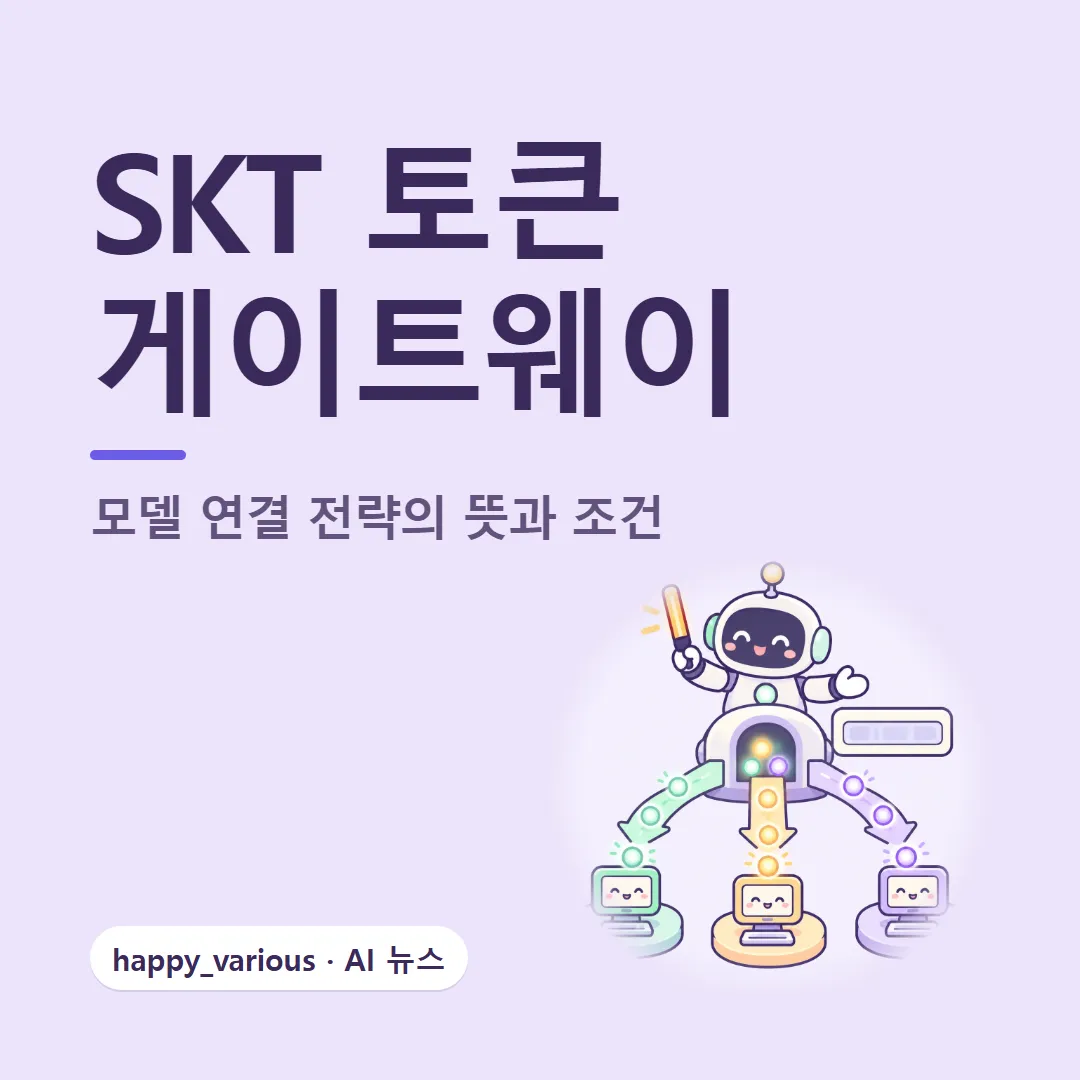 SKT 토큰 게이트웨이 — 모델을 연결할 때 확인할 조건 (캐릭터는 GPT 이미지 생성)