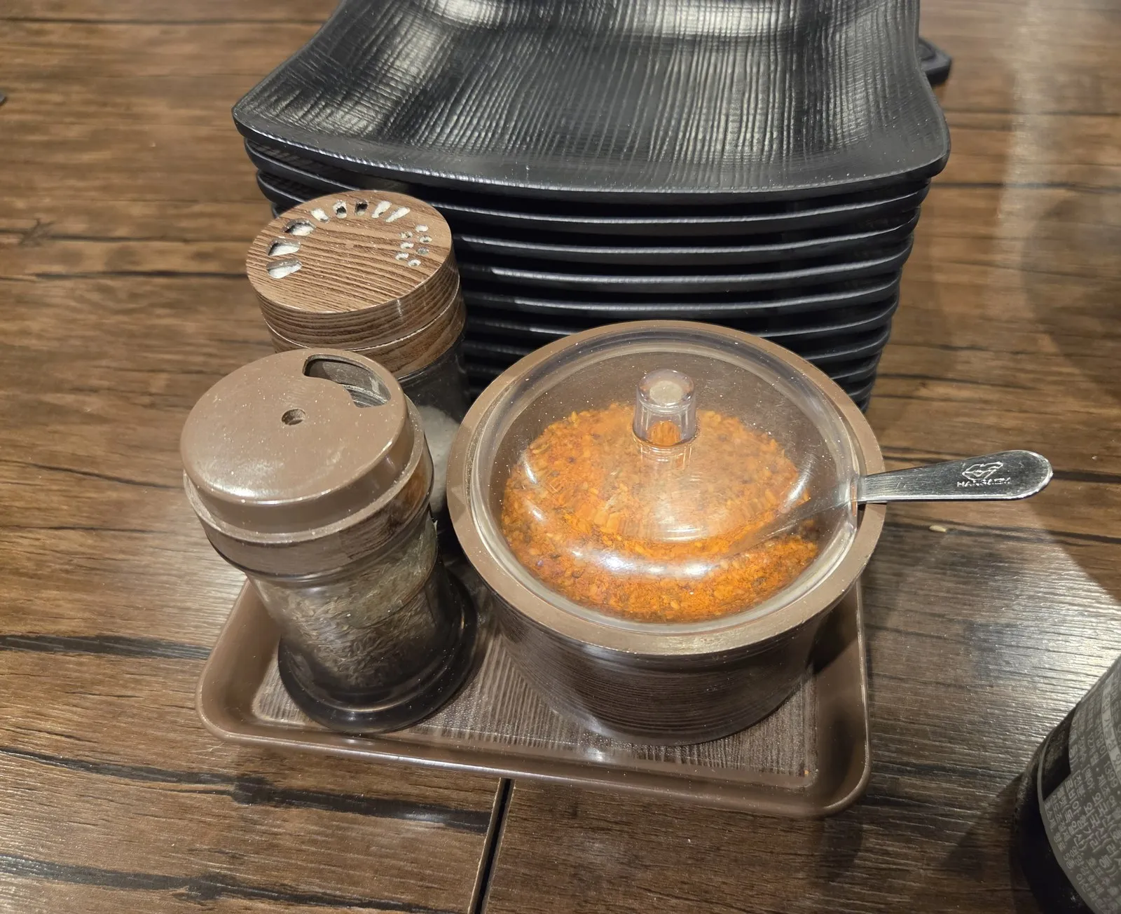 Table spices — cumin and chili powder