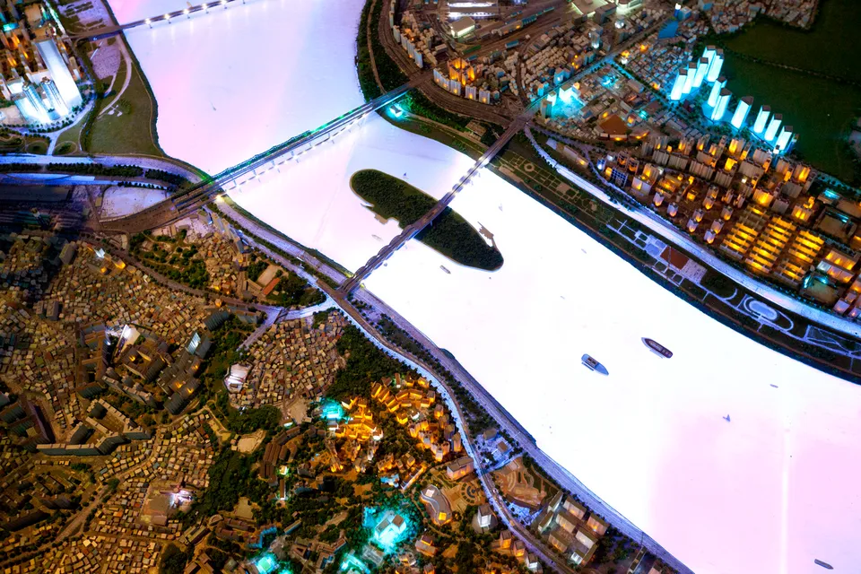 首爾歷史博物館 — 漢江與首爾市中心模型展覽（2014年3月）