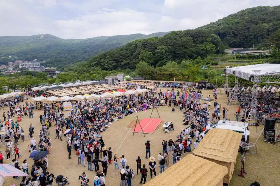 往屆活動 — 山麓慶典會場全景與觀眾（照片：韓國觀光公社・公共授權第3類）