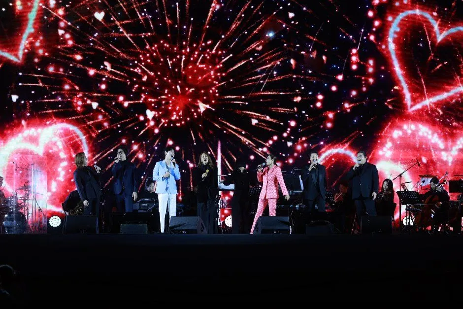 往屆活動 — 以大型螢幕為背景的夜間音樂表演（照片：韓國觀光公社・公共授權第3類）