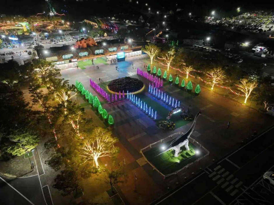 往屆活動 — 以夜間燈光妝點的活動會場全景